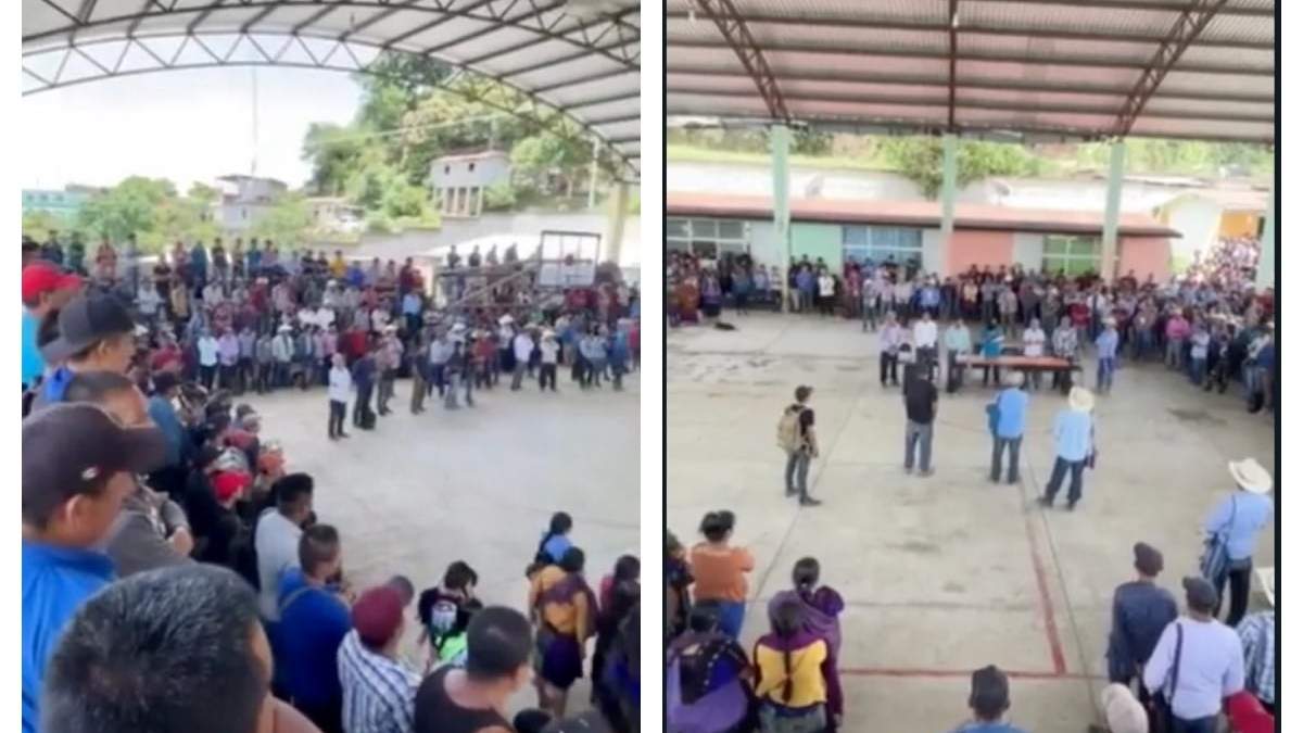 Asamblea de dirigentes de comunidades de Pantelhó, Chiapas