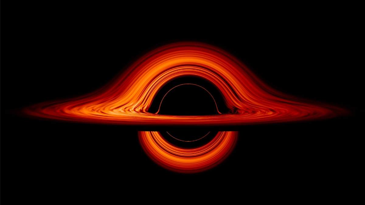Simulación de un agujero negro. Fuente: (NASA)