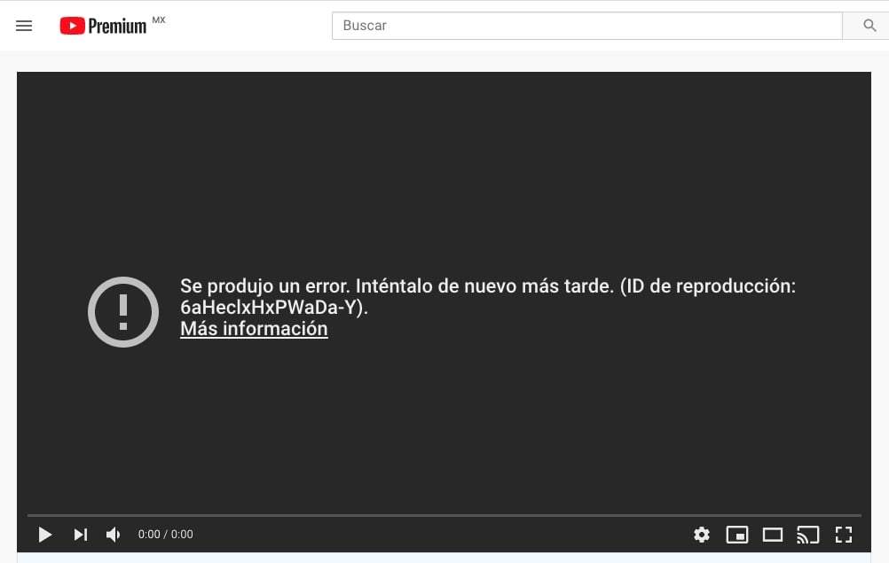 Fallas en la plataforma de videos