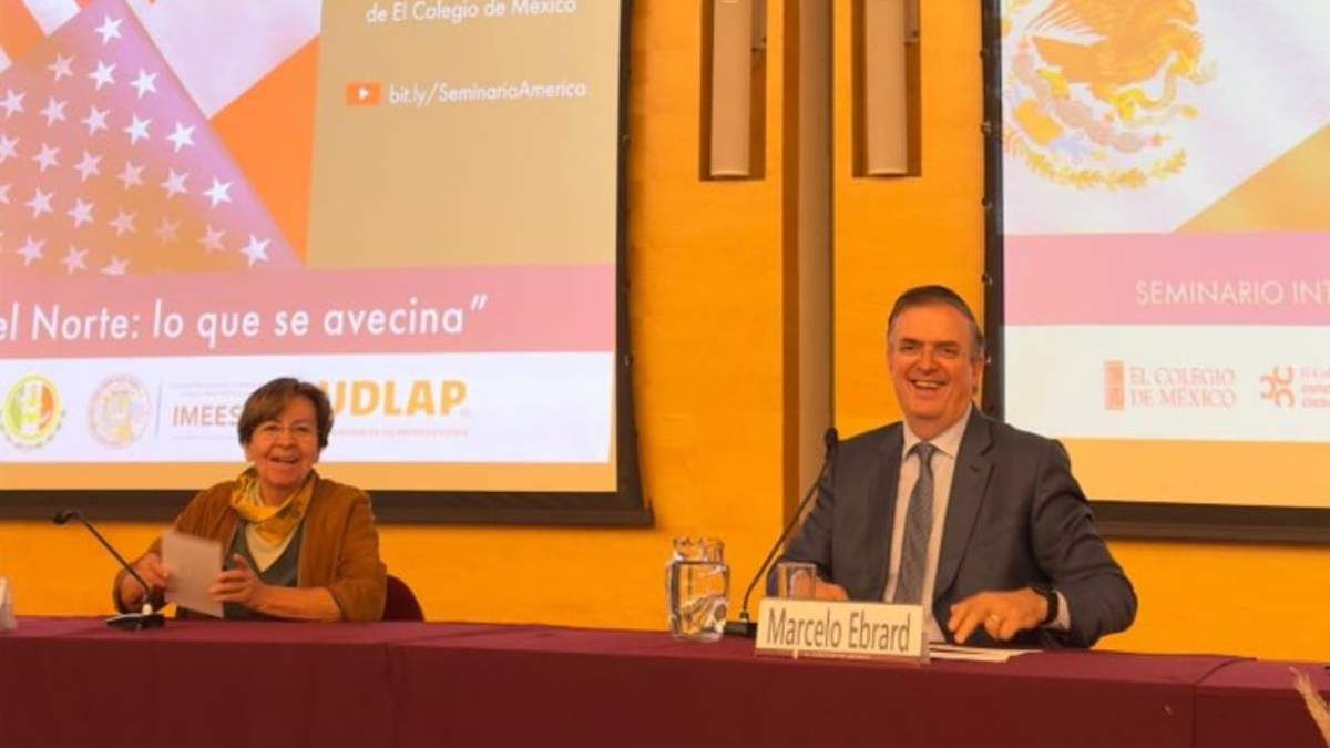 Marcelo Ebrard habló sobre el T-MEC en el Colegio de México