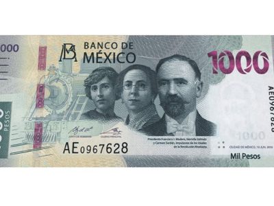 Francisco I. Madero, Hermila Galindo y Carmen Serdán, en el nuevo billete de mil pesos