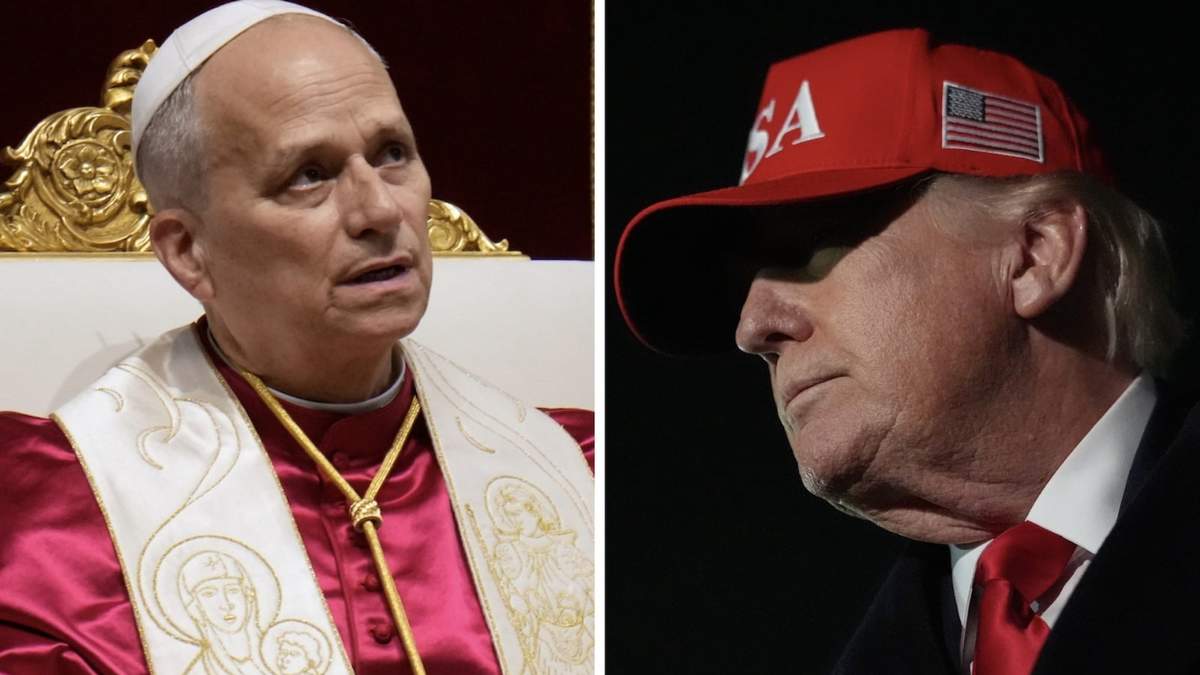 El presidente Donald Trump y al papa León XIV