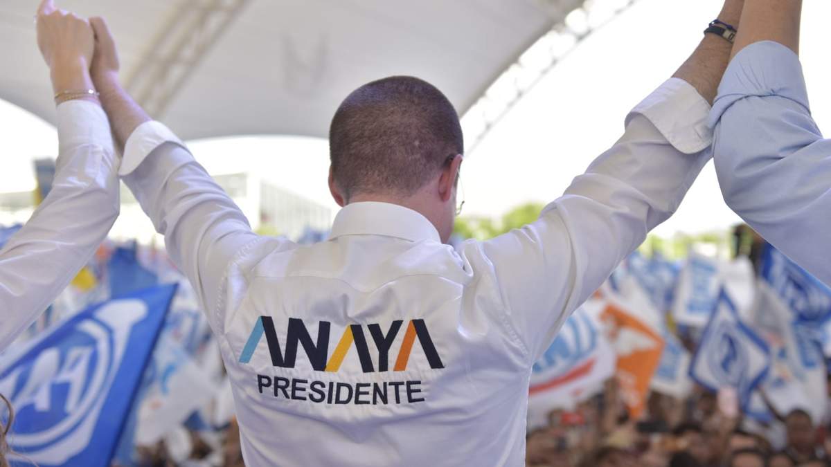 Ricardo Anaya en su campaña presidencial de 2018
