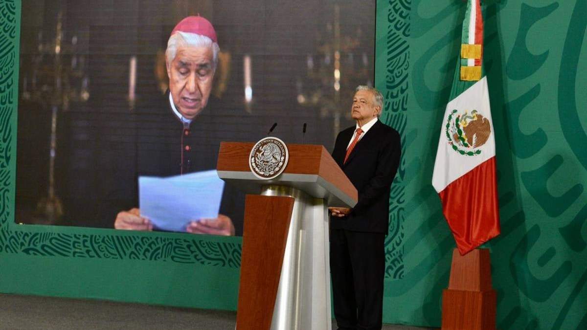 Lectura del mensaje del papa en la conferencia de AMLO del 27 de septiembre