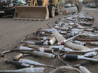 La municipalidad de Neuquén decidió la destrucción de caños de escape antirreglamentarios