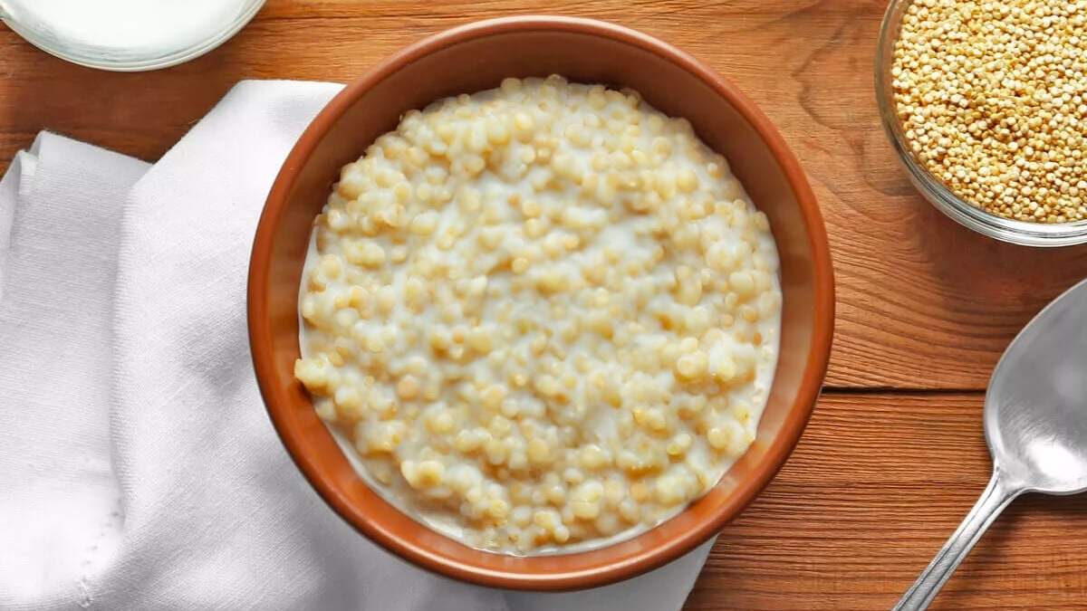 Quinoa con leche. Fuente: (Instagram)