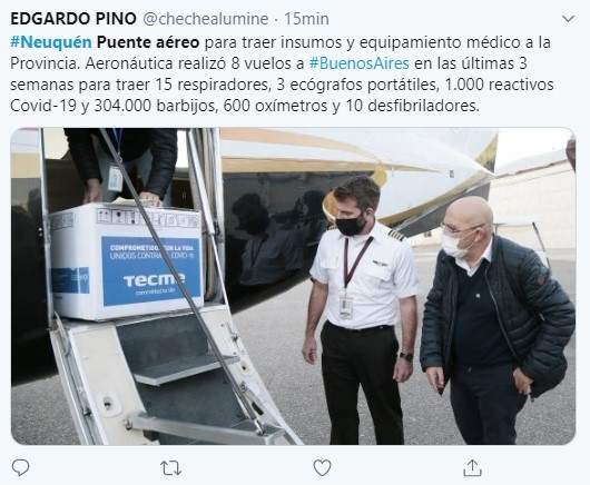 Tuit sobre el puente aereo