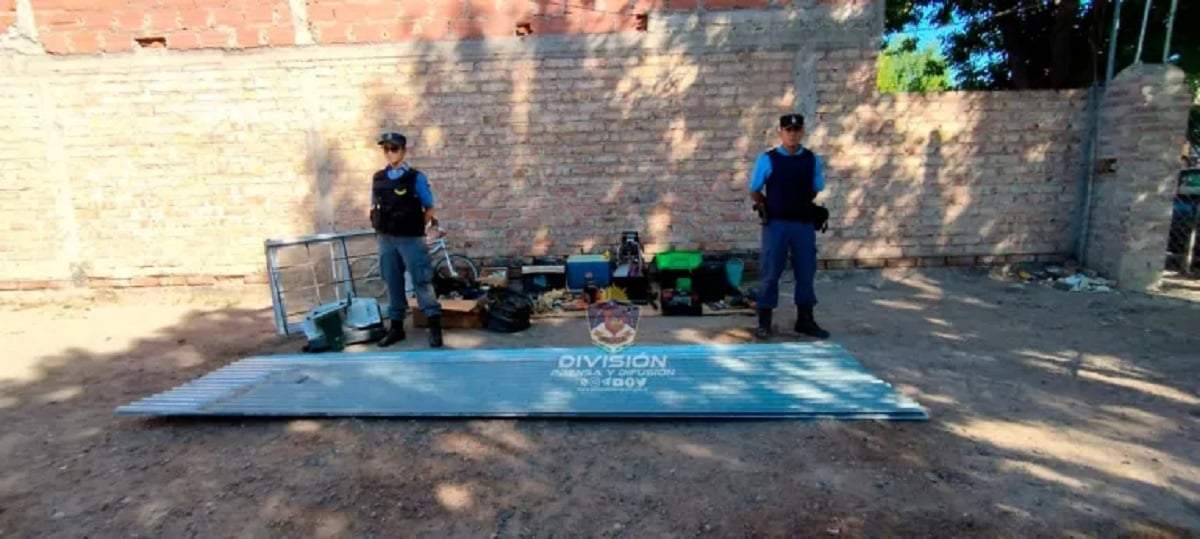 Materiales de construcción fueron recuperados en dos allanamientos. Fuente: (Policía Neuquén)