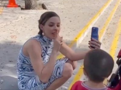 Exhiben cómo trató Mariana Rodríguez a un niño detrás de cámaras