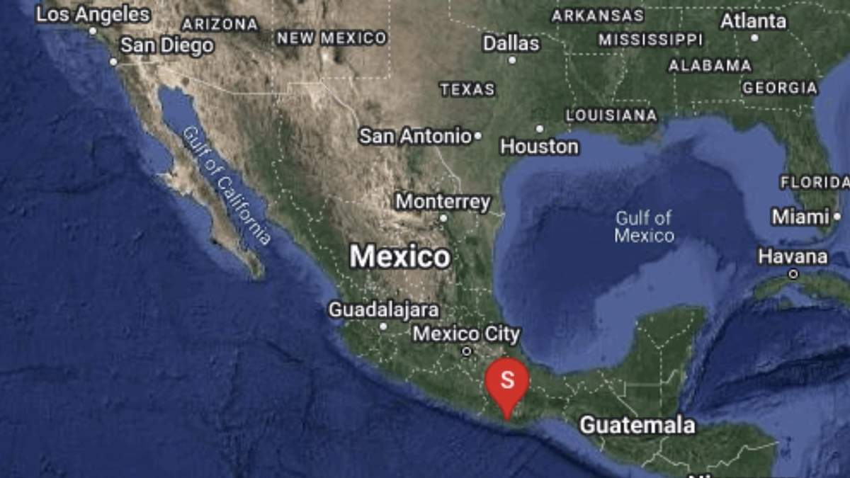El epicentro en Oaxaca