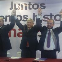 Morena, PES y PT anuncian la coalición "Juntos haremos historia" (Video)