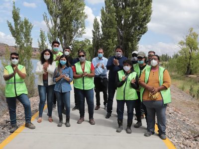 Omar Gutiérrez y Mariano Gaido inauguraron nuevas obras en el paseo costero