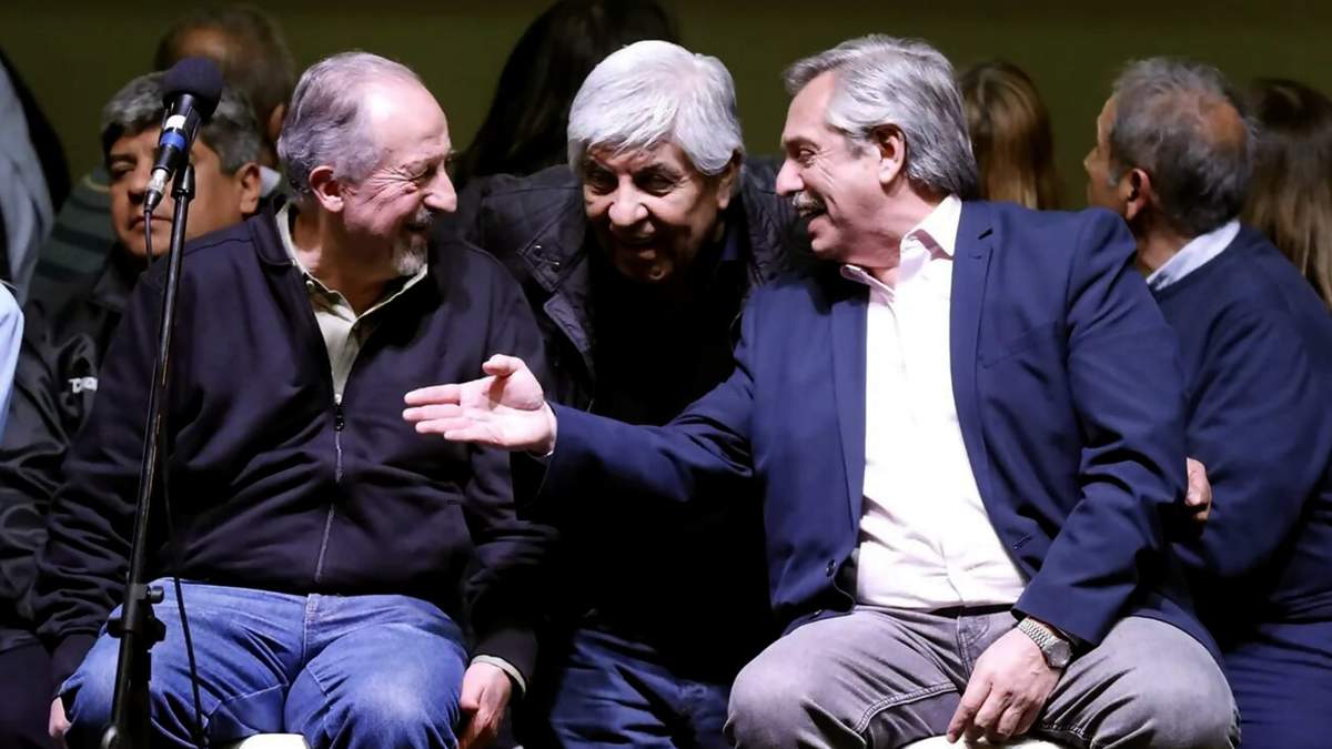 Hugo Yasky, Hugo Moyano y Alberto Fernández. Fuente: (Twitter)