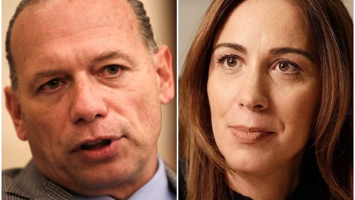 Sergio Berni, ministro de Seguridad bonaerense, y María Eugenia Vidal, exgobernadora de PBA. Fuente: (Minuto Neuquén)