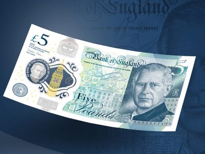 Presentaron en Inglaterra los primeros billetes con la cara de Carlos III
