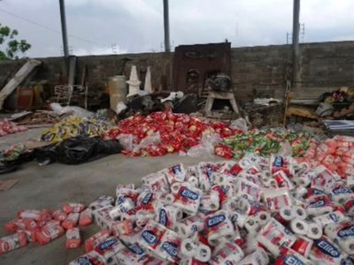 Fiscalía encuentra casi 700 despensas en una bodega de SLP