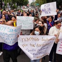 Por segundo día consecutivo trabajadores del Poder Judicial se manifiestan en el Senado