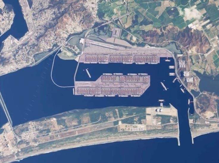 Proyección del Puerto en el vaso 2 de la Laguna de Cuyutlán