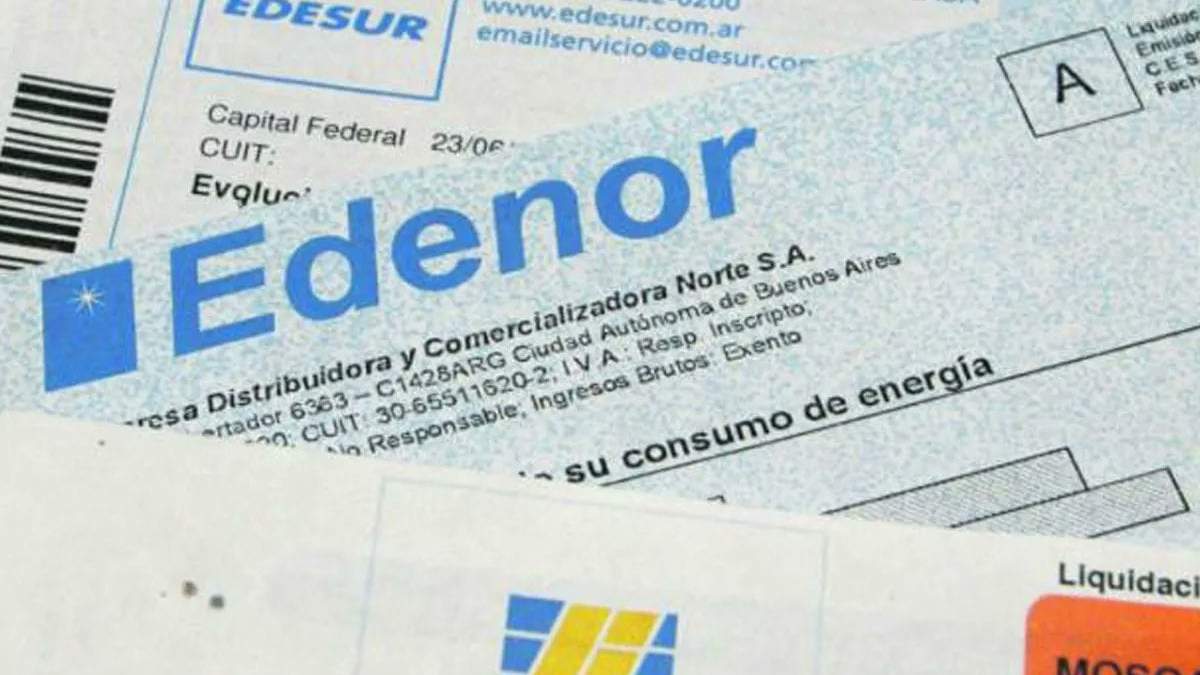 Facturas de Edesur y Edenor. Fuente: (Twitter)