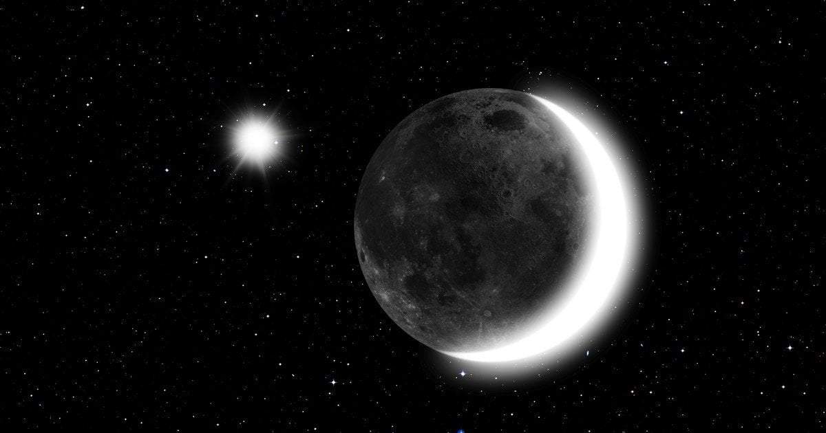 Neuquén vivió la conjunción de Venus y la Luna. Fuente: (Twitter)