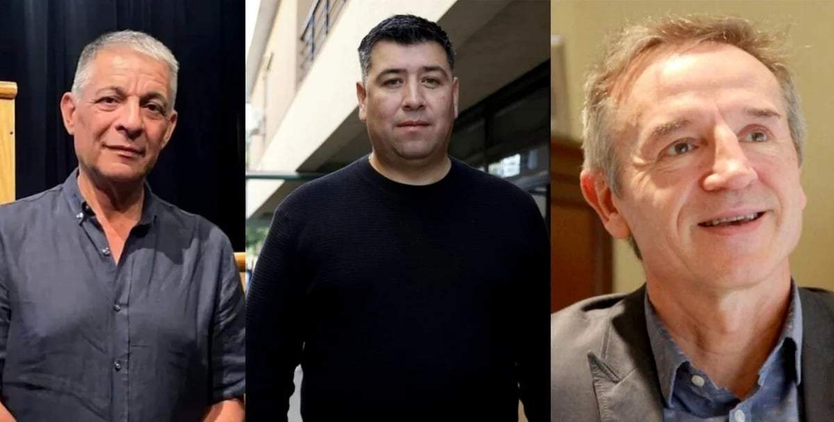 Octavio Arguello (Camioneros), Cristian Jerónimo (Vidrio) y Jorge Sola (Seguro)