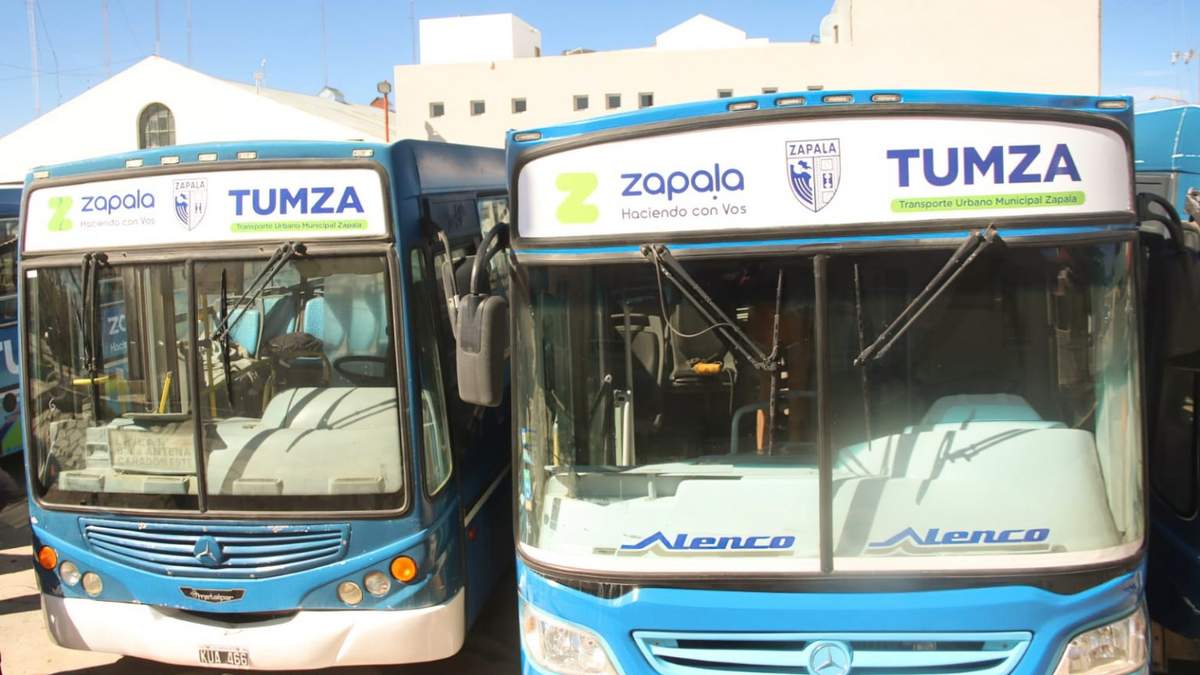 Unidades de TUMZA en Zapala. Fuente: (Twitter)