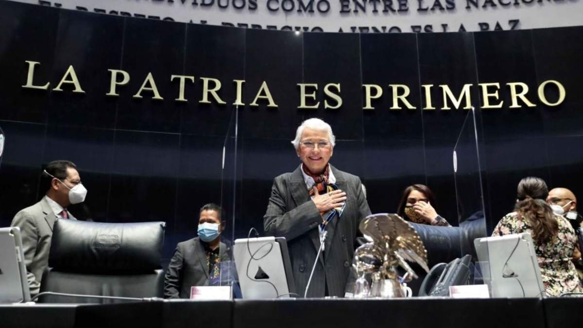Olga Sánchez Cordero, presidenta de la Mesa Directiva del Senado