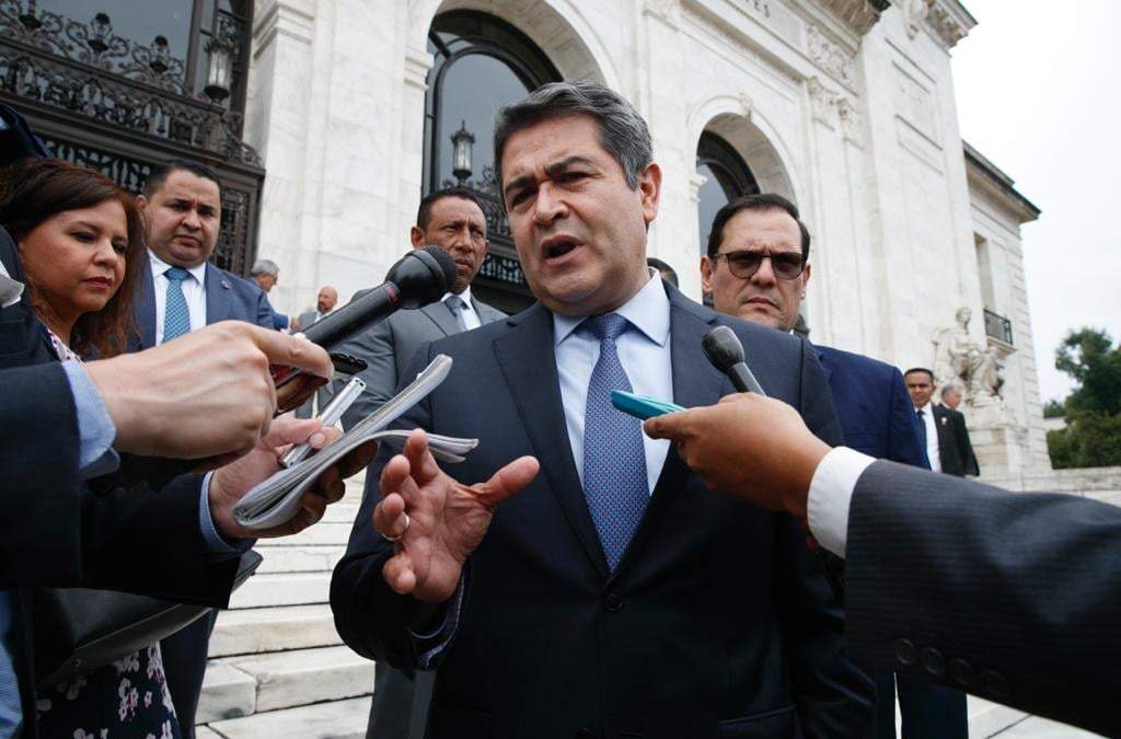 El presidente Juan Orlando Hernández