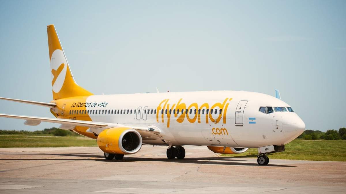 La aerolínea Flybondi. Fuente: (Facebook)