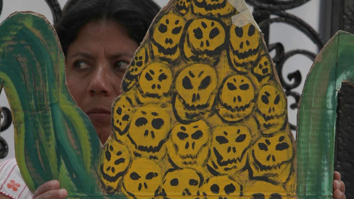 Una protesta contra el maíz transgénico