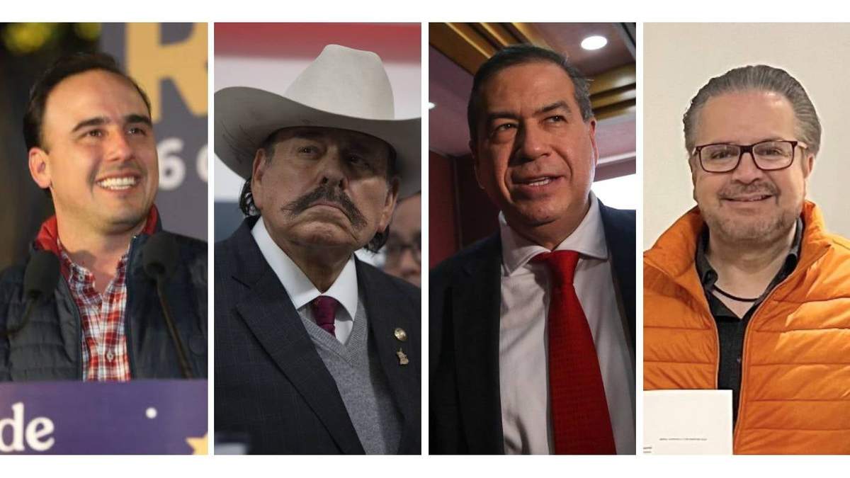 De izquierda a derecha: Manolo Jiménez, Armando Guadiana, Ricardo Mejía y Lenin Pérez