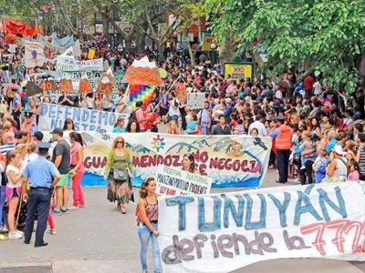 8 caravanazos contra la minería se harán el sábado y llegarán a la Asamblea del Pueblo en Uspallata