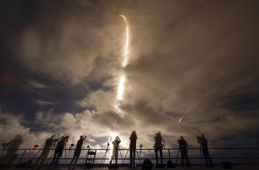 Documentan cohete SpaceX