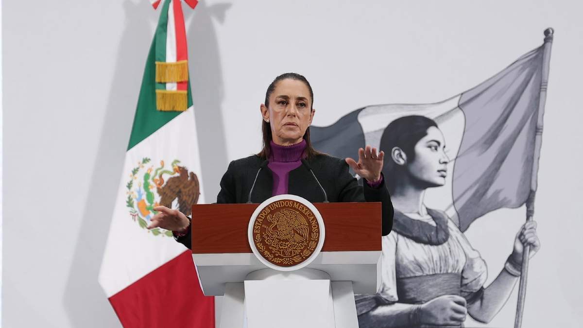 La presidenta Claudia Sheinbaum en la conferencia matutina de Palacio Nacional este lunes 30 de junio de 2025