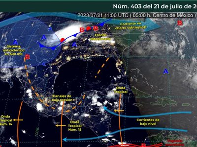Se forma depresión tropical en el océano Pacífico; provocará lluvias intensas en estos estados