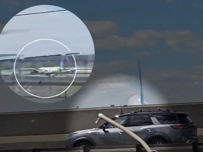 Video muestra impacto de avión con camión de panadería durante aterrizaje en Newark