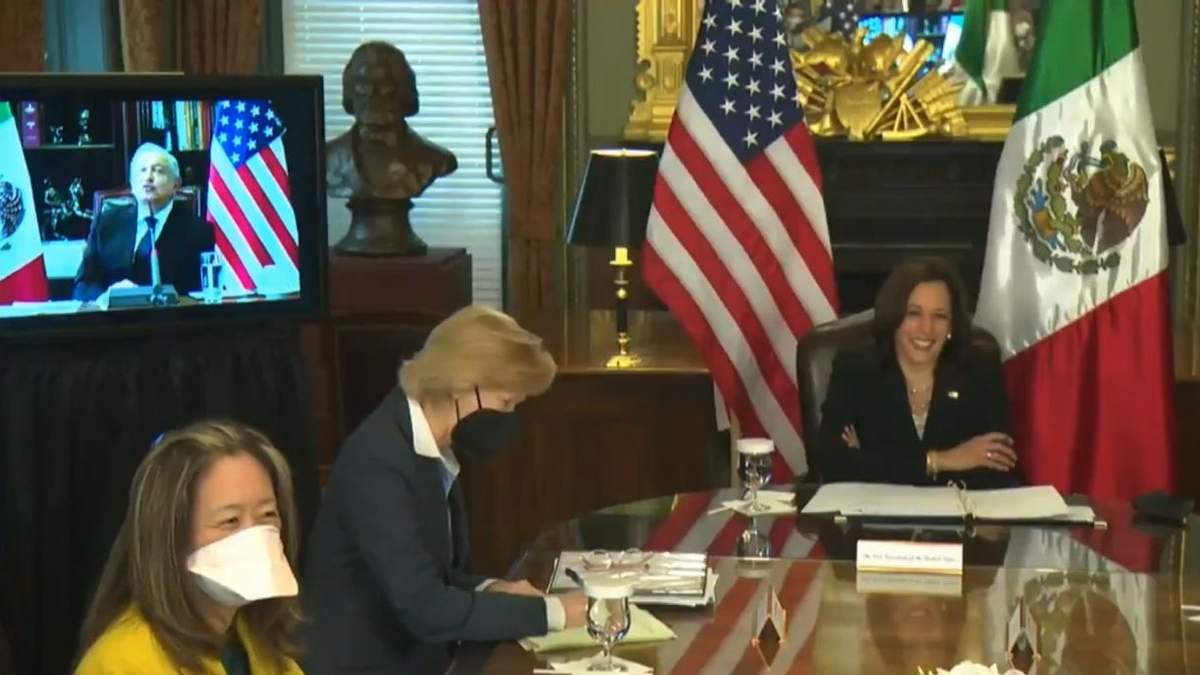Reunión entre López Obrador y Kamala Harris