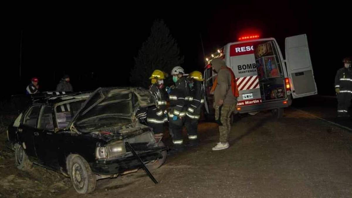 Choque frontal en la ruta N° 40. Fuente: (Twitter)