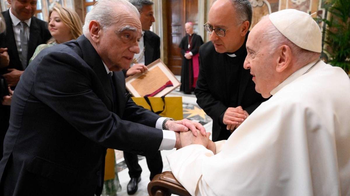 El director de cine Martin Scorsese con el Papa Francisco