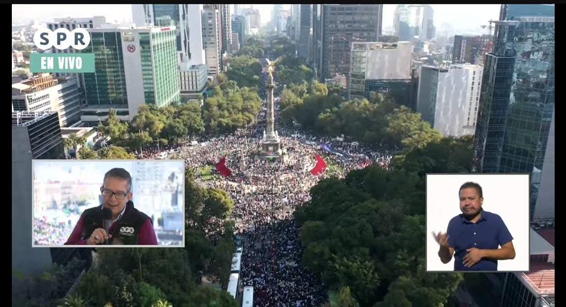 Villamil y la cobertura de la marcha