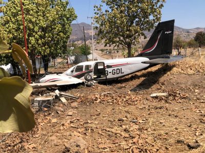 Se accidenta la avioneta de la alcaldesa de Tepic, Geraldine Ponce