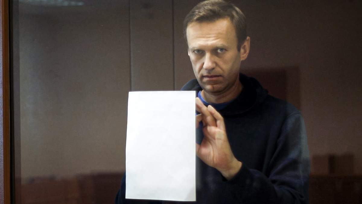 Alexei Navalny desde los Tribunales Penales de Rusia. Fuente: (Twitter)