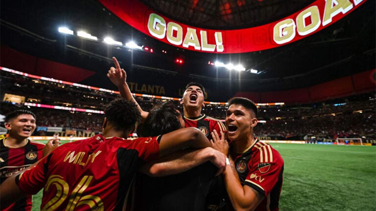 El Mercedes-Benz Stadium de Atlanta vio mucho goles y gritos de Thiago Almada. Foto: gentileza Atlanta United.