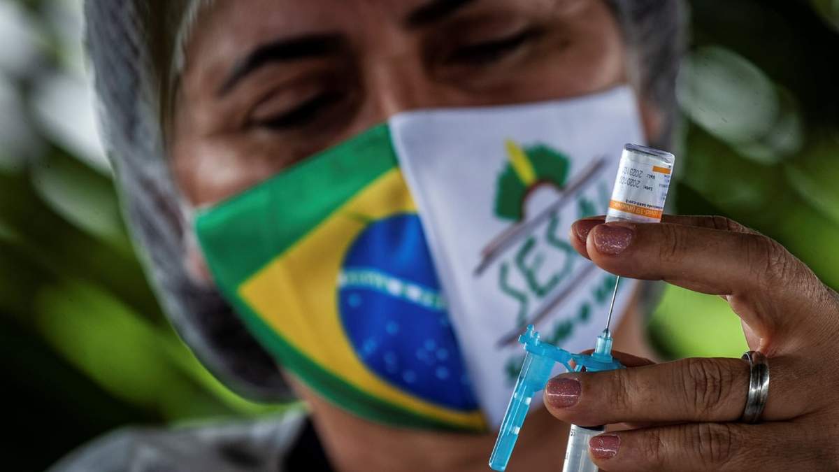 Campaña de vacunación en Brasil. Fuente: (Twitter)