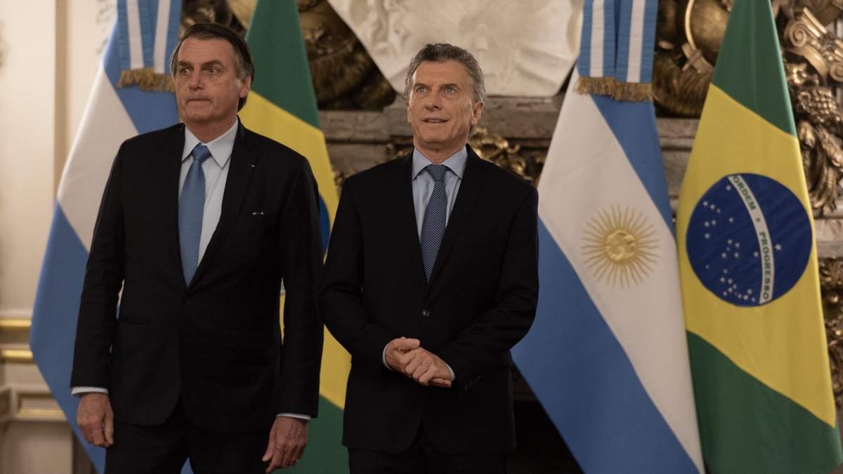Mauricio Macri junto a Jair Bolsonaro. Fuente: (Twitter)