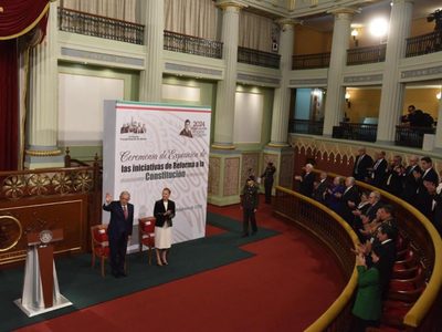 Cargada de gobernadores de la 4T en apoyo a las reformas de AMLO