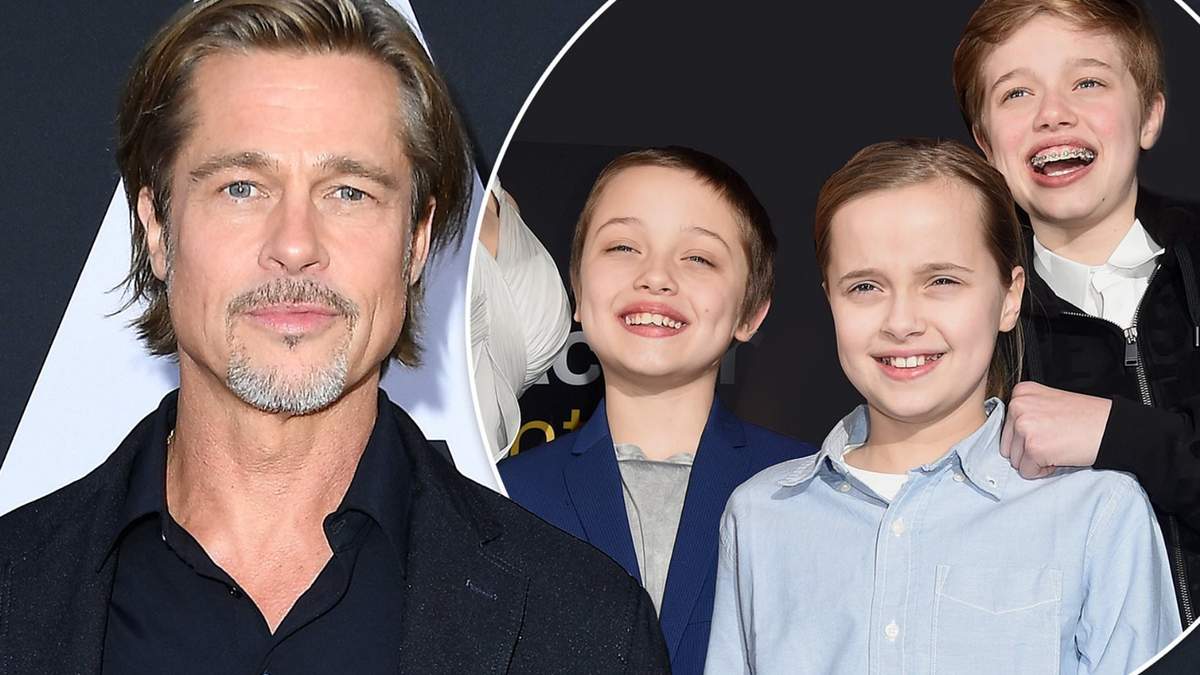 Brad Pitt y algunos de sus hijos. Fuente: (Instagram)