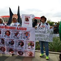 “¡México campeón en desaparición!”: madres buscadoras protestan previo al México contra Portugal