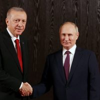 El presidente de Turquía se reunió con Vladimir Putin en Kazajstán
