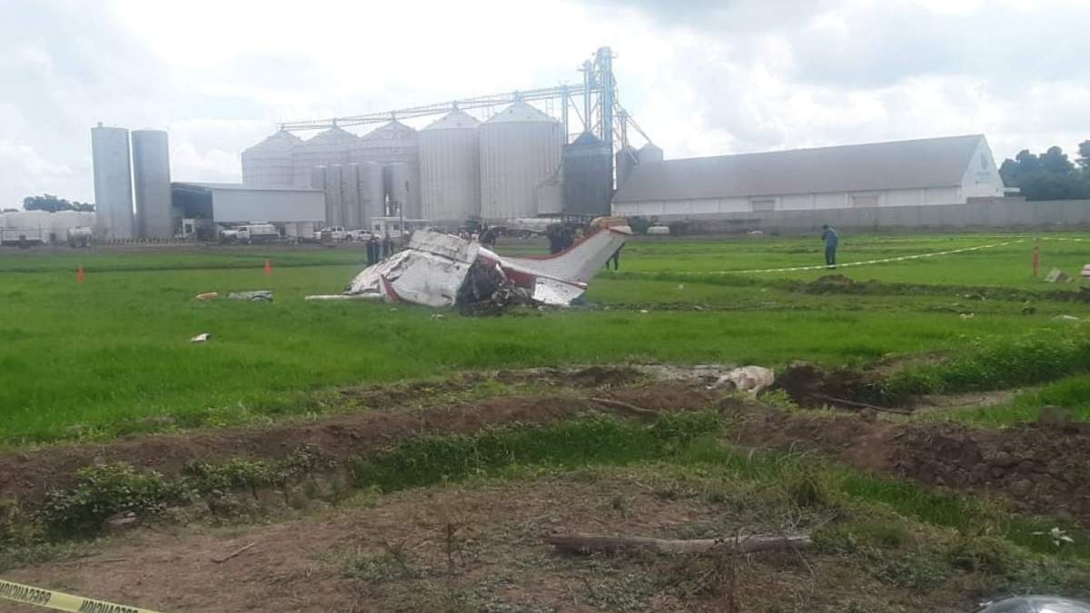 La avioneta se desplomo en Navolato, Sinaloa